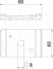 Imagem de Suspensao central para varao roscado M8 60x40 St FS
