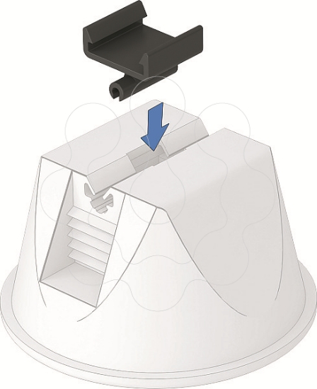 Imagem de Adaptador abraçadeira telhado para fita 30x3,5, PP, preto