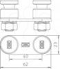 Imagem de Conector para dois cabos de terras 8-10mm, A2, 1.4301