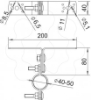 Imagem de Suporte isFang para montagem na parede 80mm A2 1.4301