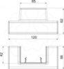 Imagem de Derivacao em T 100 e 165 para WDK 40060 120x62x56 PC/ABS branco puro 9010