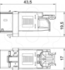 Imagem de Conector RJ45 CAT 6A não blindado, cinzento