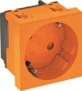 Imagem de Tomada 33° simples Alveolos protegidos 250V 10/16A PC cor de laranja 2004