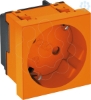 Imagem de Tomada 33° simples Alveolos protegidos 250V 10/16A PC cor de laranja 2004