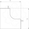 Imagem de Ângulo interno livre de halogéneo 60x150mm, PC/ABS, branco puro, 9010