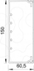 Imagem de Calha com base perfurada 60x150x2000 PVC branco puro 9010