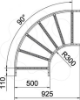 Imagem de Ângulo 90° para caminhos de cabos escada 60x500, V4A, 1.4571, 2B