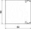 Imagem de Calha com base perfurada 60x60x2000, St, FSK, branco puro, 9010