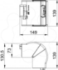 Imagem de Ângulo externo variável 70x130mm, PC/ABS, branco puro, 9010