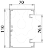 Imagem de Calha técnica simétrica 70x110x2000, Alu, branco puro, 9010