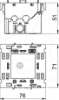 Imagem de Caixa de aparelhagem simples para Modul 45 51x76x71, PA, cinzento, 7011