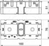 Imagem de Caixa de aparelhagem tripla para Modul 45 51x76x160, PA, cinzento, 7011