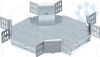Imagem de Cruzeta horizontal com unioes curvas 60x200 St FS