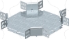 Imagem de Cruzeta horizontal com unioes curvas 60x200 St FS