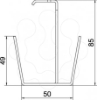 Imagem de Suspensão central para esteira de luminárias 50x70x85, St, FS