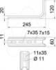 Imagem de Consola/Pendural TP Usar como pendural e consola 245x60x120, A2, 1.4301, 2B