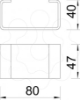 Imagem de Distanciador para cabeça KU 5 V 80x47x40, St, FT