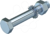 Imagem de Parafuso sextavado com porca e anilhas M12x100 St F