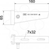 Imagem de Consola de garra para perfil IS 8 B160mm, St, FT