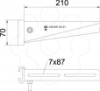 Imagem de Consola de garra para perfil IS 8 B210mm, St, FT