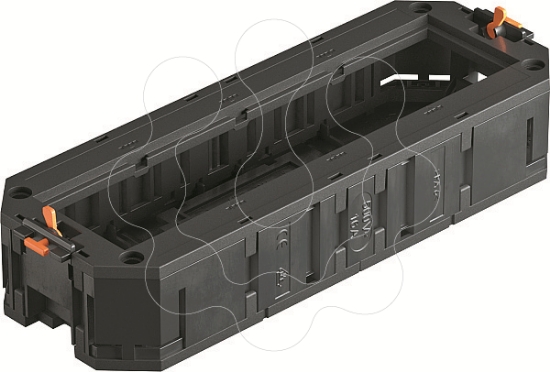 Imagem de Suporte de aparelhos universal para 4 aparelhagens Modul 45 208x76x40, PA, preto, 9011