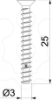 Imagem de Parafuso de fixação para encastrar/paredes ocas Ø3,2mm,25mm, St, G