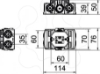 Imagem de Caixa de eletrónica UP com espaço de fixação lateral Ø60xH50x114, PP