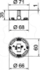 Imagem de Caixa de aparelhagem HW modelo plano Ø68mm, H35mm, PP, cor-de-laranja