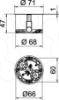 Imagem de Caixa de aparelhagem HW O68mm H47mm PP cor de laranja