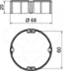 Imagem de Anel de nivelamento HW para caixa de paredes ocas Ø68mm, H20mm, PP, cor-de-laranja