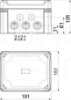 Imagem de Caixa de derivacao Terminal ramal linha principal 190x150x125 PC cinzento claro 7035