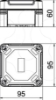 Imagem de Caixa vazia 95x95x60 PC cinzento claro 7035