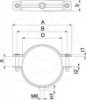 Imagem de Abraçadeira metálica com rosca M6 53-63mm, St, FT