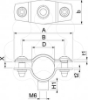 Imagem de Abraçadeira metálica com rosca M6 14-17mm, St, G