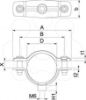 Imagem de Abracadeira metalica com rosca M6 25 30mm St G