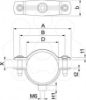 Imagem de Abraçadeira metálica com rosca M6 30-36mm, St, G