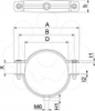 Imagem de Abraçadeira metálica com rosca M6 53-63mm, St, G