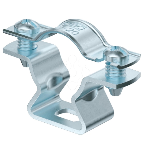 Imagem de Abracadeira metalica com furo oblongo 17 20mm St G