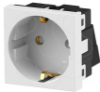 Imagem de Modulo de aparelhagem 45x45 - Tomada Schuko 16 A/250V 2P+T