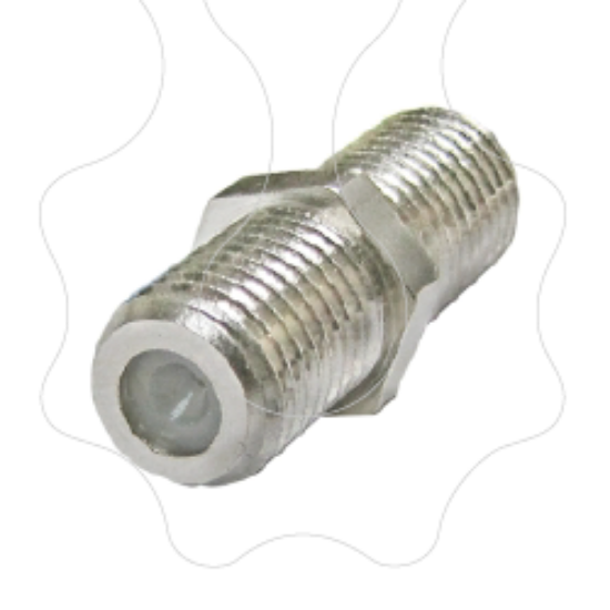 Imagem de Empalme Ficha tipo F (fêmea - fêmea) para cabo coaxial - FFF Simples