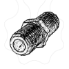 Imagem de Empalme Ficha tipo F (fêmea - fêmea) para cabo coaxial - FFF Simples