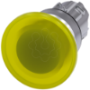 Imagem de Botao cogumelo iluminado 22mm redondo metal alto brilho verde 40mm