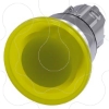 Imagem de Botao cogumelo iluminado 22mm redondo metal alto brilho verde 40mm