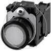 Imagem de Botao de pressao iluminado 22mm redondo plastico vermelho 1NF 24V CA/CC