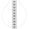 Imagem de Placa de designação, frente, com 11-20, horizontal, largura dos terminais: 10,2 mm