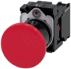 Imagem de Botao cogumelo 22mm redondo plastico vermelho 1NA+1NF