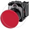 Imagem de Botao cogumelo 22mm redondo plastico vermelho 1NA+1NF