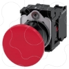 Imagem de Botao cogumelo 22mm redondo plastico vermelho 1NA+1NF