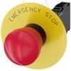 Imagem de Botao cogumelo 22mm redondo plastico vermelho 1NF