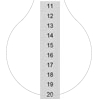 Imagem de Placa de designação, frente, com 61-70, horizontal, largura dos terminais: 6,2 mm